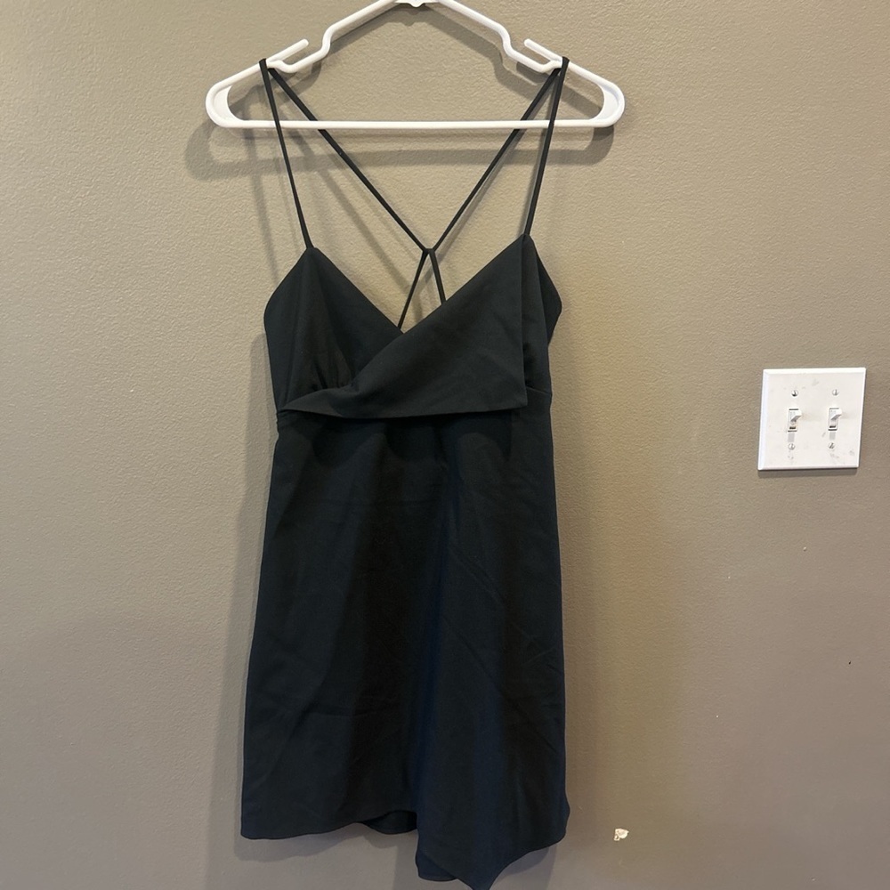 Zara Surplice Black Dress NWT medium - Picture 6 of 7